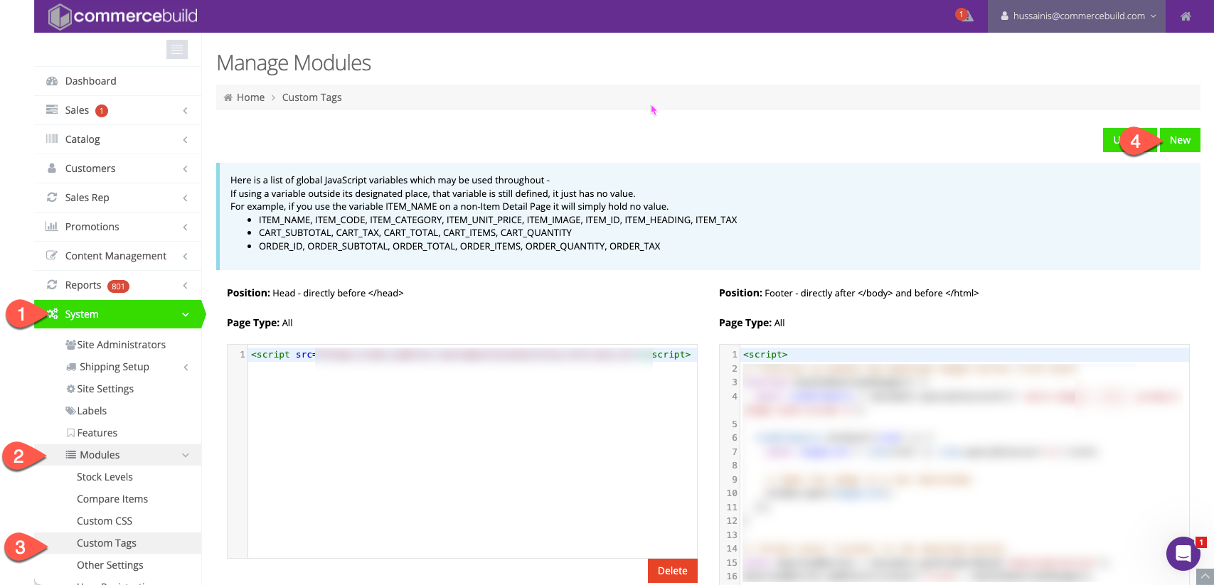 Adding link to the User Account sidebar menu using JavaScript - 01