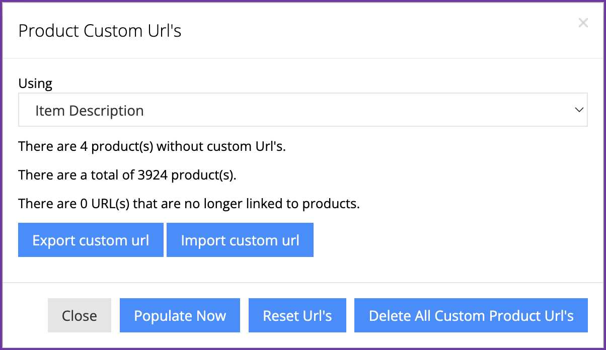Custom URL Setting Tools